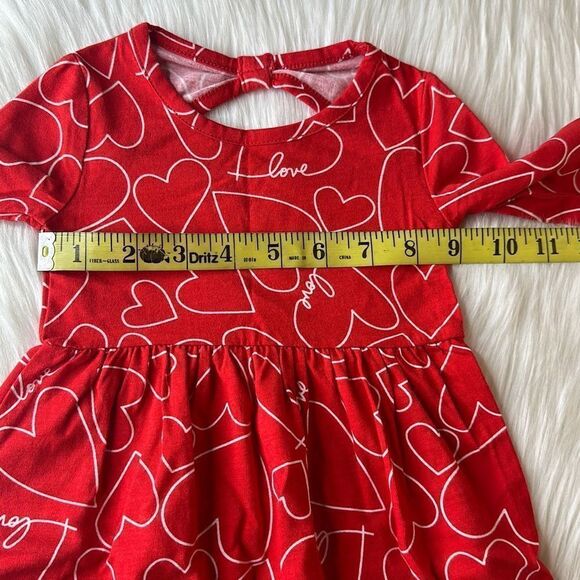 Carter’s Girls “Love” Heart Dress Size 9 Months - Picture 6 of 8
